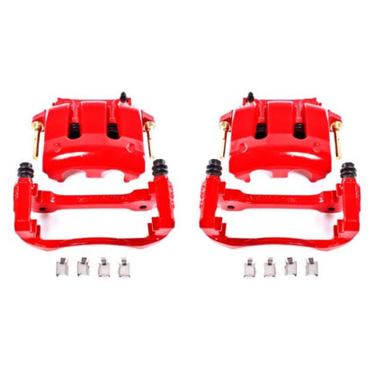 Power Stop 05-14 Ford Mustang Front Red Calipers w/Brackets - Pair