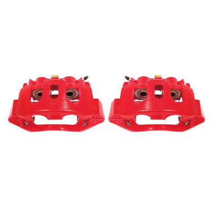 Power Stop 11-19 Chevrolet Silverado 2500 HD Rear Red Calipers w/Brackets - Pair