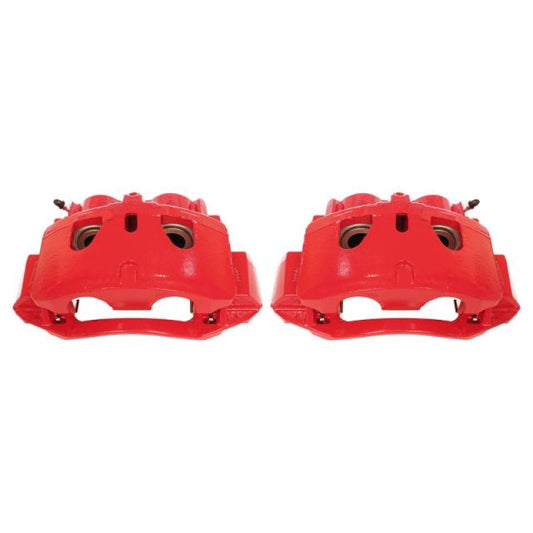 Power Stop 11-19 Chevrolet Silverado 2500 HD Front Red Calipers w/Brackets - Pair