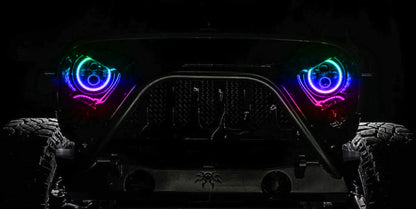 Oracle 7in High Powered LED Headlights - Black Bezel - ColorSHIFT - BC1