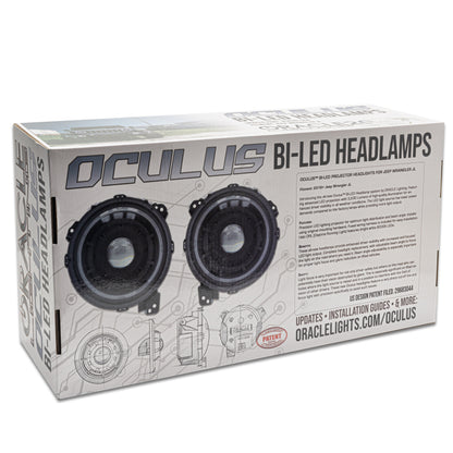 Oracle Oculus Bi-LED Projector Headlights for Jeep JL/Gladiator JT - Matte Blk - 5500K