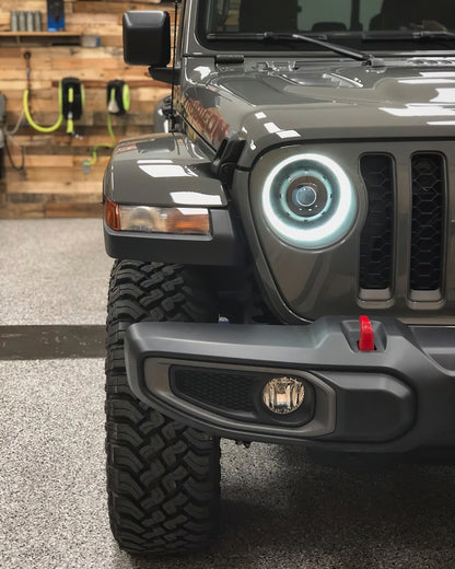 Oracle Oculus Bi-LED Projector Headlights for Jeep JL/Gladiator JT - Matte Blk - 5500K