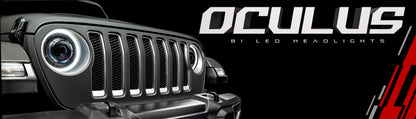 Oracle Jeep Wrangler JL Oculus Bi-LED Projector Headlights- Graphite Metallic - 5500K