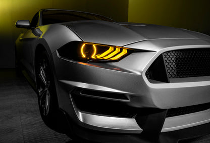 Oracle Lighting 18-23 Ford Mustang Dynamic ColorSHIFT LED Headlights - Black Series