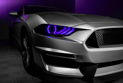 Oracle Lighting 18-23 Ford Mustang Dynamic ColorSHIFT LED Headlights - Black Series