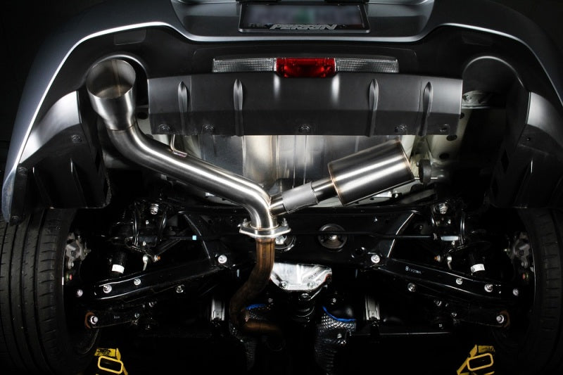 PERRIN 22-25 Subaru BRZ / Toyota GR86 Axle Back Exhaust SS (Single Side Exit w/Helmholtz Chamber)