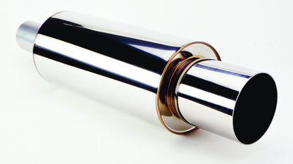 HKS Universal SS Hi-Power Muffler (120mm tip / 75mm piping) (SUS304 NO COATING)