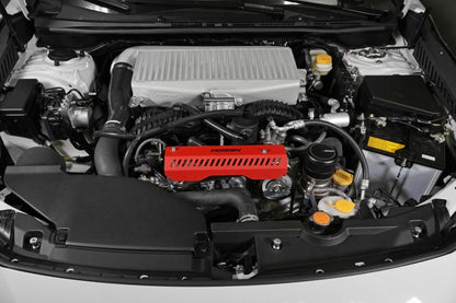 PERRIN 22-25 Subaru WRX Pulley Cover - Red (SHORT - For Use w/PERRIN AOS)