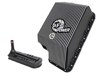 aFe Transmission Pan (Black); Ford Diesel Trucks 03-10 V8-6.0/6.4L (td)