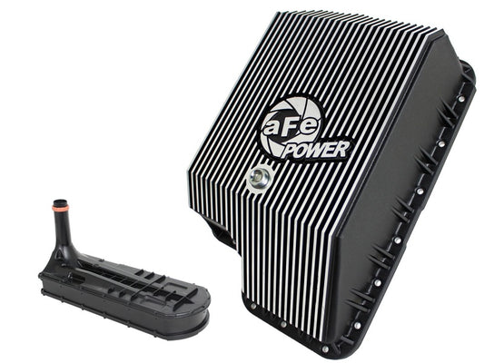 aFe Transmission Pan (Black); Ford Diesel Trucks 03-10 V8-6.0/6.4L (td)